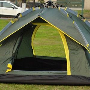 CampCheap Tents  3-4 Person Outdoor Waterproof Fold Automatic Rope Pulling Tent Double Layers NX